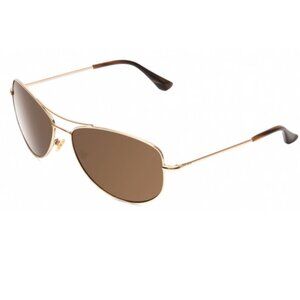 KATE SPADE ALLY Womens Pilot Designer Sunglasses Gold/Brown Stripe/Brown 60 mm